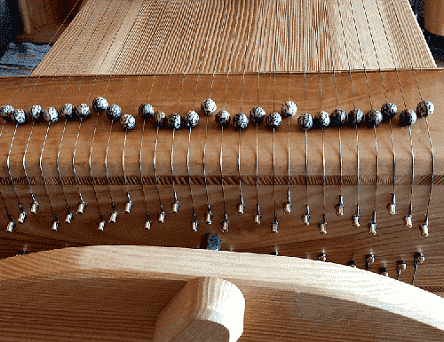 Monochord mit Feinstimmperlen aus Holz